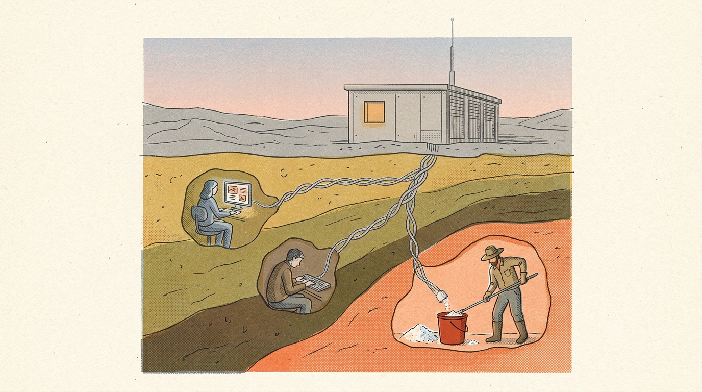 TertulIA episode cover: The hidden labor and extraction behind AI's promise